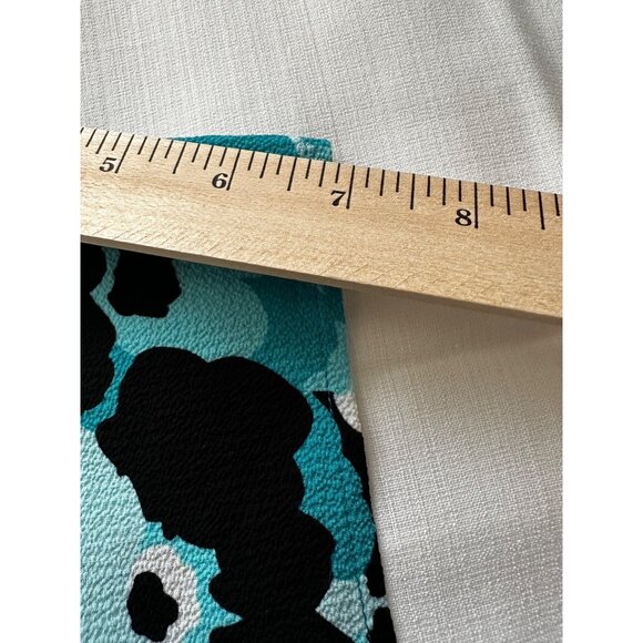 Michael Kors Blue Floral Print Dolman Sleeve Tie Waist Boxy Blouse 2X Lagenlook - Picture 8 of 8